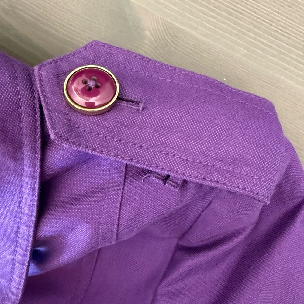 NEW Banana Republic Violet Purple Trench Coat - Picture 7 of 15